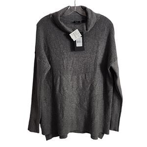 Devotion by Cyrus Charcoal Knit Turtleneck Sweater, NWT, Small